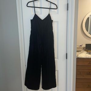 J.Crew Black Velvet Jumpsuit